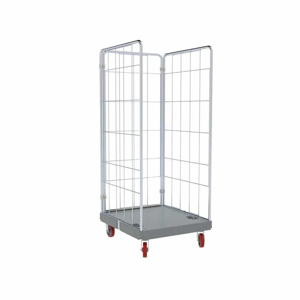 Hygiene-Rollbehälter 1530 KU grau, 724 x 815 mm, 3-seitig, VA