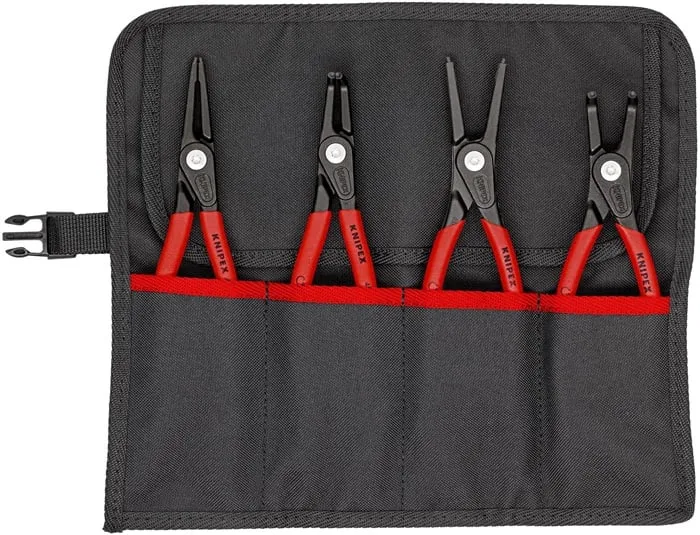Präzisionssicherungsringzangensatz 4-tlg.in Rolltasche 19-60mm KNIPEX