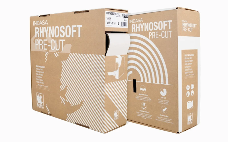 INDASA RHYNOSOFT PRE-CUT Schleifpapier-Rolle 115mm x 25m, P120 - P1500