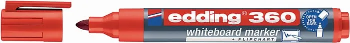 Whiteboardmarker 360 rot Strich-B.1,5-3mm Rundspitze VE: 10St.