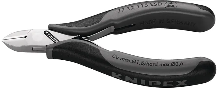 Elektronikseitenschneider L.115mm Form 2 Facette nein spiegelpol.KNIPEX