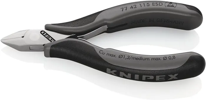 Elektronikseitenschneider L.115mm Form 4 Facette nein spiegelpol.KNIPEX