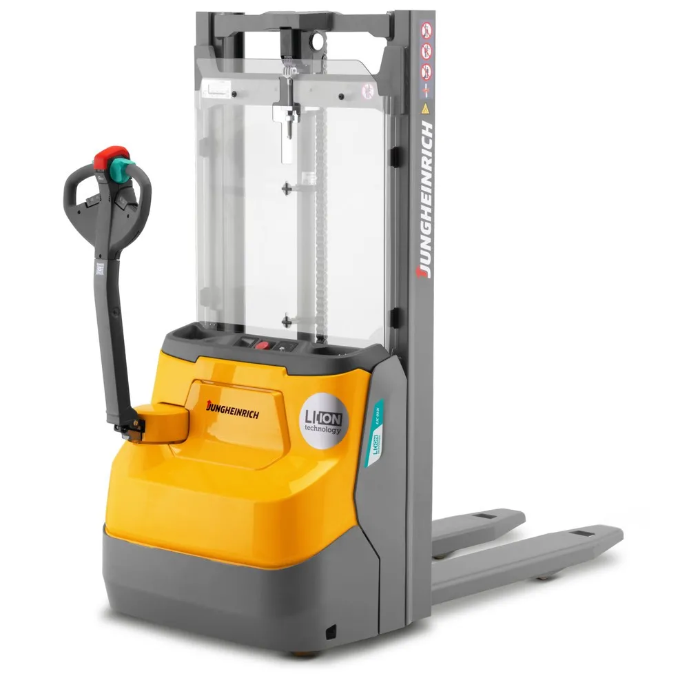 Jungheinrich Elektro-Hochhubwagen EJC 010i ZT, Zweifach-Teleskop-Hubgerüst, Hubhöhe 2.390 mm, Tragfähigkeit 1.000 kg, proportionales Hubsystem
