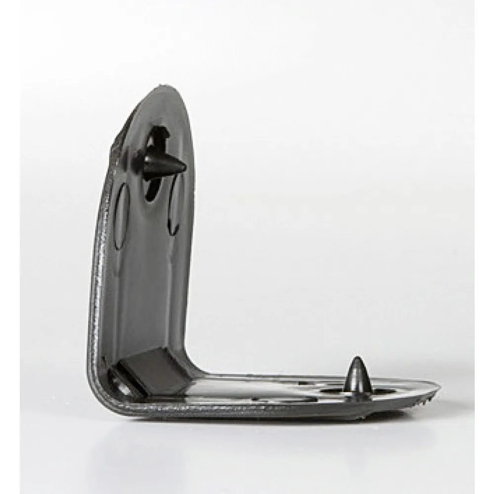 Kantenschutzwinkel aus Kunststoff, 19 mm Bandbreite, rund, schwarz, 2.000 Stk/VE, mit Dorn