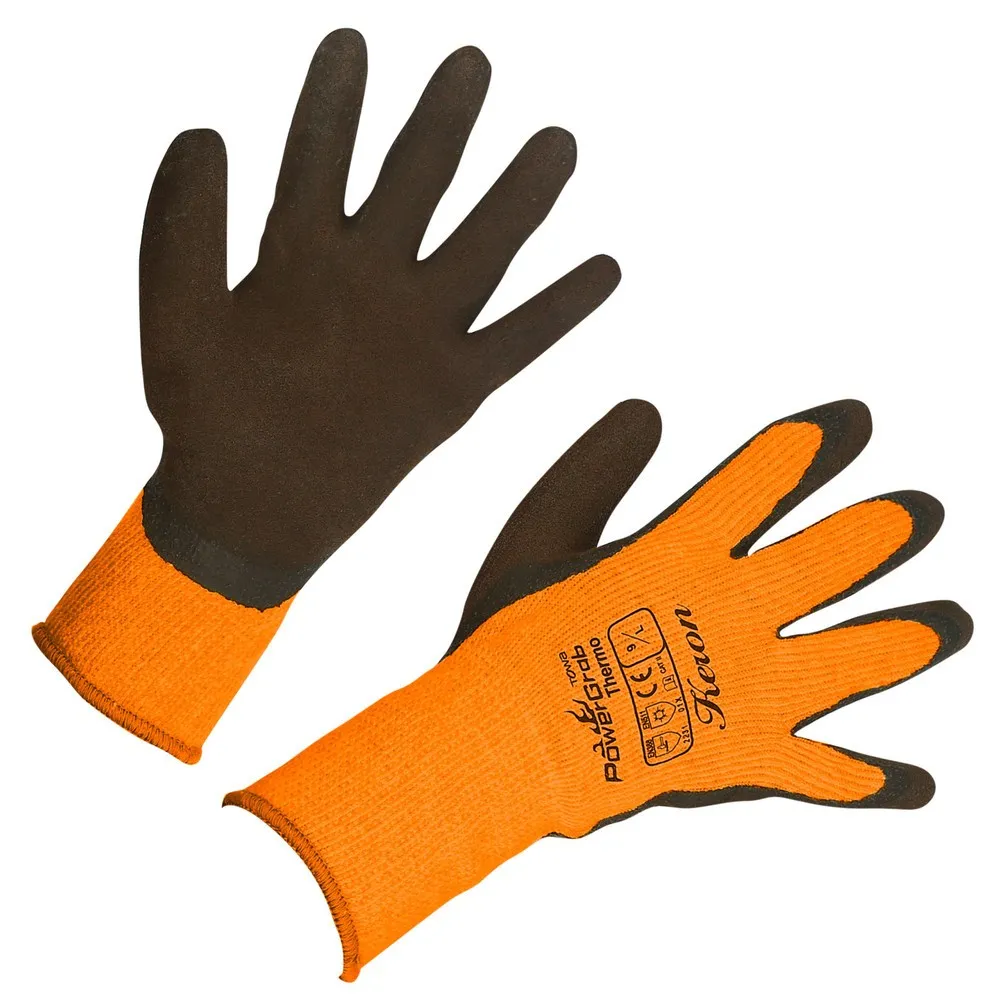 Keron PowerGrab Thermo Gr. 7 orange-Strickhs. Latex m. Acrylfutter