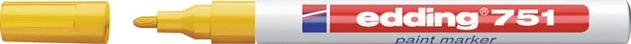 Lackmarker 751 gelb Strich-B.1-2mm Rundspitze EDDING VE: 10St.