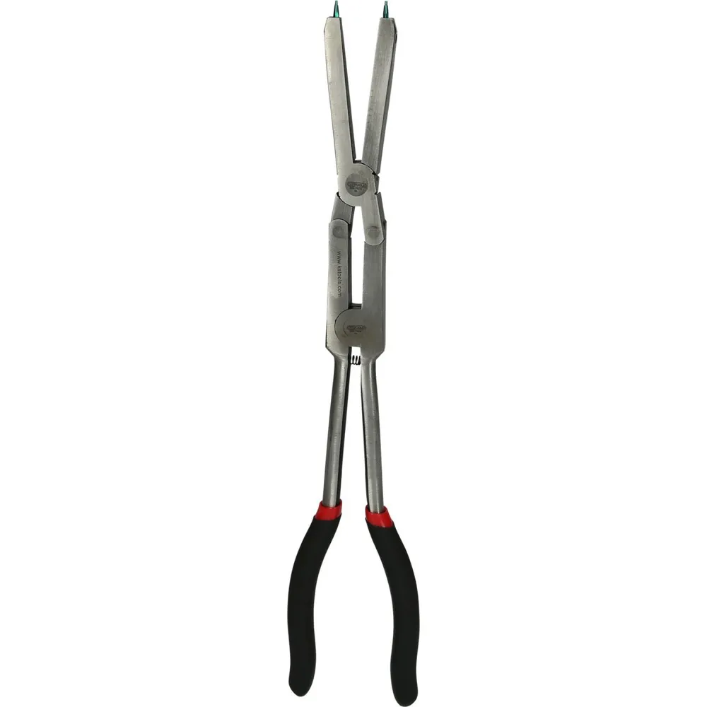 KS TOOLS Doppelgelenk-Sicherungszange für Außensicherungsringe, 345 mm