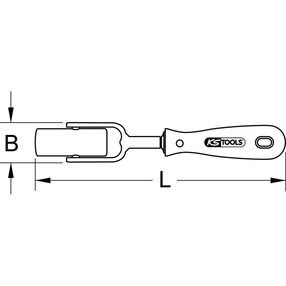 KS TOOLS Universal-Stockschraubschlüssel-Antriebswerkzeug, M8/M10