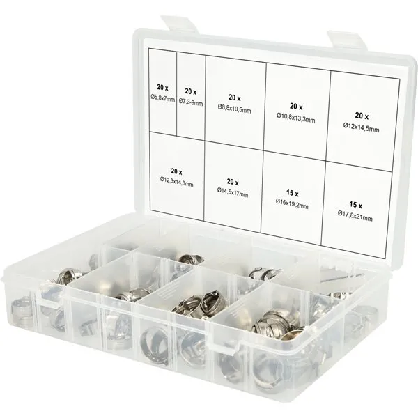 KS-Tools 970.0830 1-Ohr-Schlauchschellen 170-tlg.