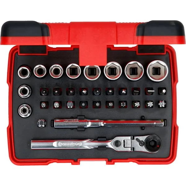 KS-Tools 918.3005 1/4" Bit-Stecknuss-Box 33-teilig