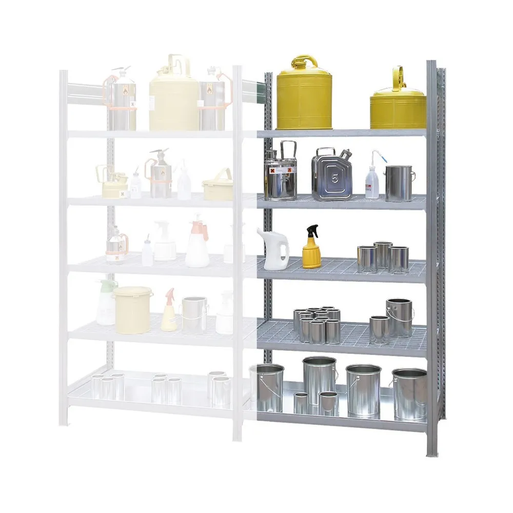 LaCont Gefahrstoffregal KG-GR 100 / 5G, Anbaufeld, Ü-Zeichen, HxBxT 2000 x 1010 x 635 mm, verzinkt