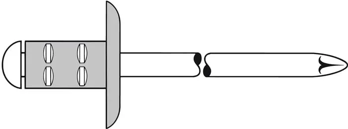 Blindniet PolyGrip® Nietschaft dxl 4,8x10,0mm K16 Alu/Stahl 25 St.GESIPA