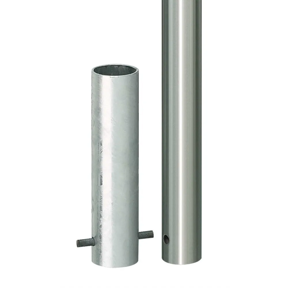 MORAVIA Edelstahlpoller MILANO, zum Einbetonieren, HxØ 925 (+260) x 60 mm