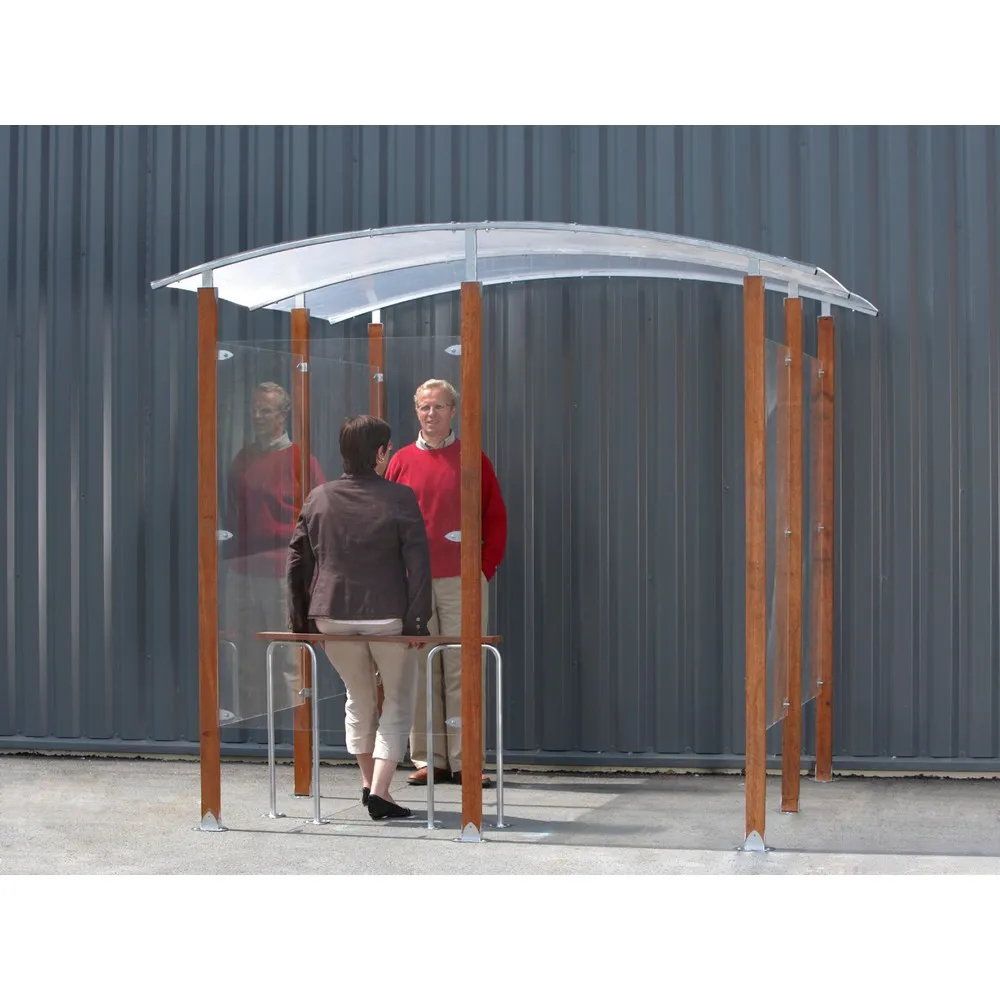 MOTTEZ Unterstand für Raucher 2 m², zur Wandbefestigung