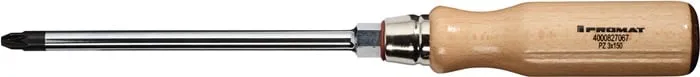 Schraubendreher Gr.PZD 3 Klingen-L.150mm Holzgr.Rundkl.m.6KT Ans.PROMAT