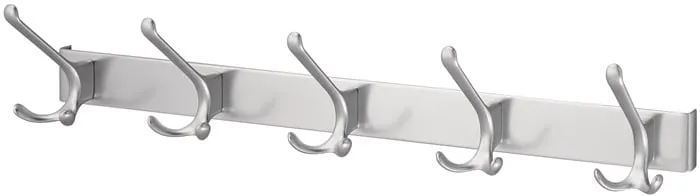 Huthakenleiste 0822-0825 5 Hak.A.96mm LM silberf.elox.H.102mm HERMETA