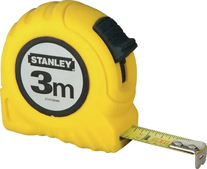 Taschenrollbandmaß L.3m B.12,7mm mm/cm EG II Ku.Gürtelclip STANLEY