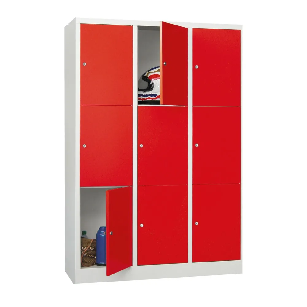 PAVOY Schließfachschrank, 3 x 2 Fächer, HxBxT 1.850 x 900 x 500 mm, reinweiß, reinweiß