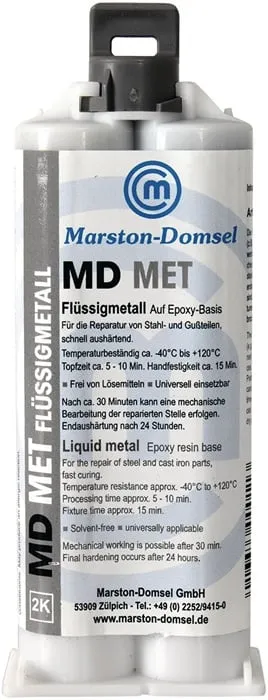 2K-Epoxidflüssigmetall MD MET 60g Doppelkart.MARSTON VE: 12St.