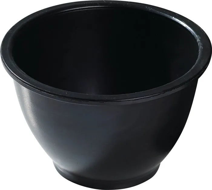 Gipsbecher H.90mm D.oben:125/unten:60mm kon.Gum.schwarz VE: 20St.