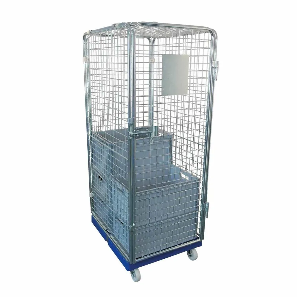 Rollbehälter ADB 1600 KU blau, 682 x 815 mm, 5-seitig, 1 Tür, Cr 3, für Euronormkästen