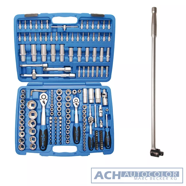BGS 2292 + 267 Steckschlüssel-Satz Wellenprofil 192-tlg. + Gelenkgriff 610mm