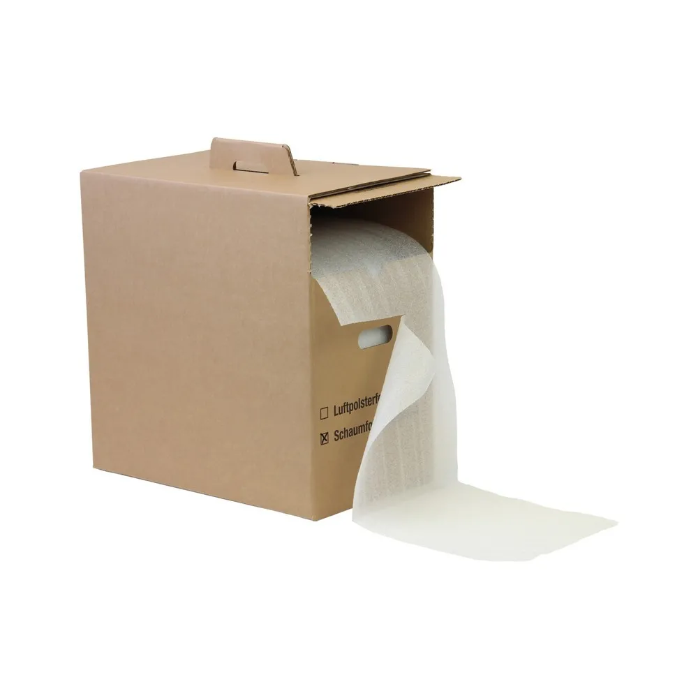 Schaumfolie im Spendekarton, 285 mm breit x 100 lfm.