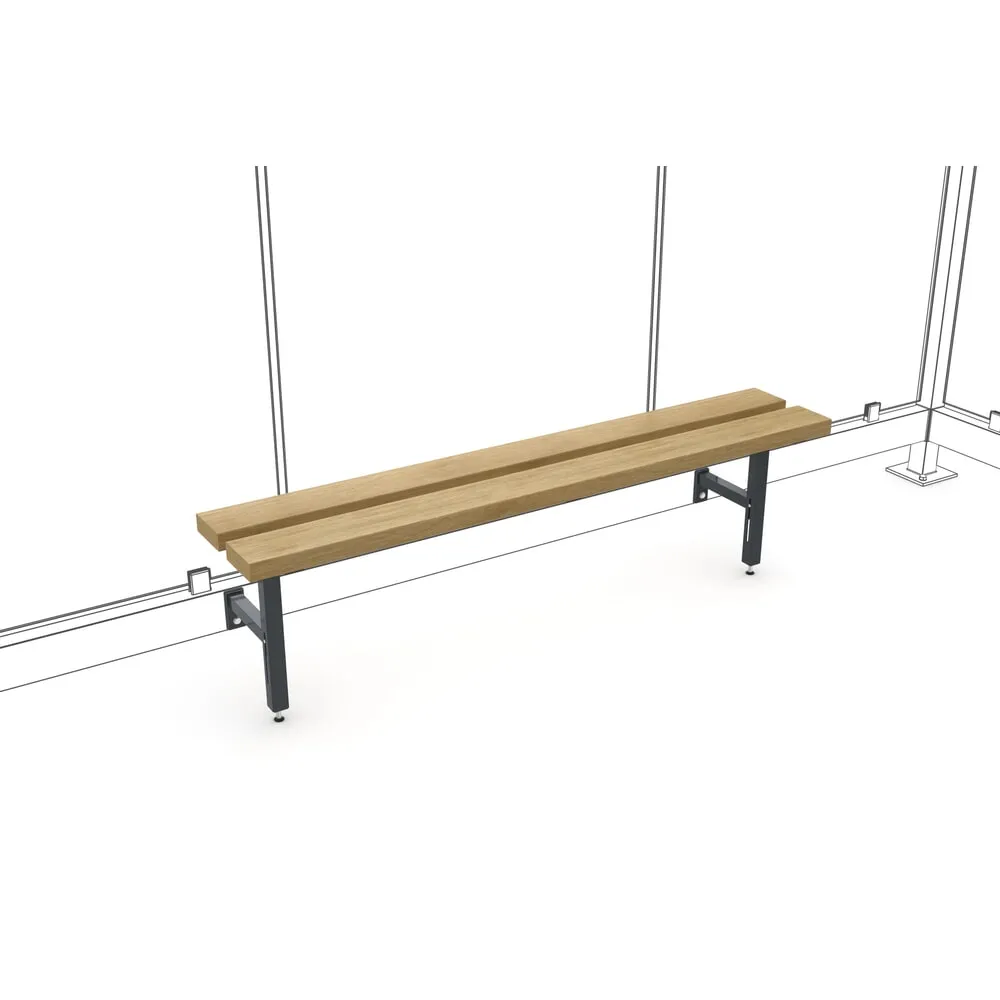 Sitzbank für wsm® Raucher-Unterstand, Breite 1.500 mm