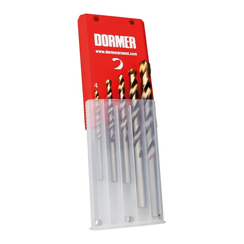 Spiralbohrer-Satz A002 HSS DIN 338 N TiN-Tip DORMER