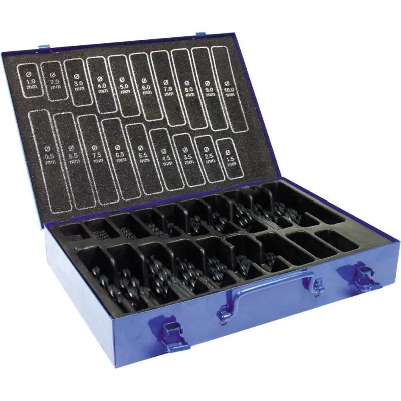 Spiralbohrer-Satz HSS DIN 338 N rollg. FORUM 170-teilig (1-10 mm)