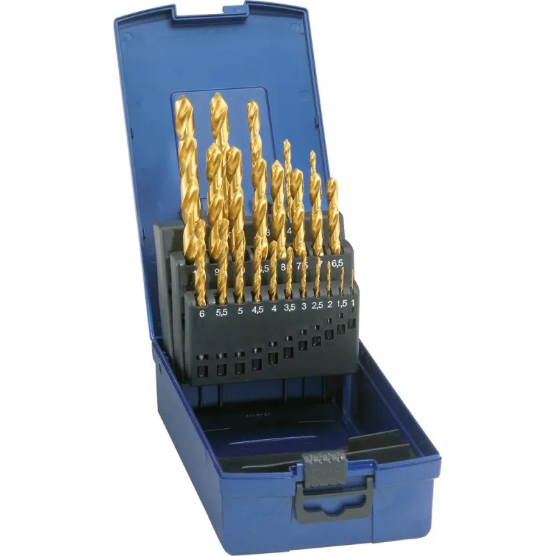 Spiralbohrer-Satz HSS DIN 338 N TiN FORUM 25-teilig (1-13 mm)