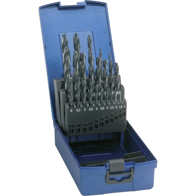 Spiralbohrer-Satz in Kunststoffkassette HSS DIN 338 N FORUM 24-teilig (1-10,5 mm)