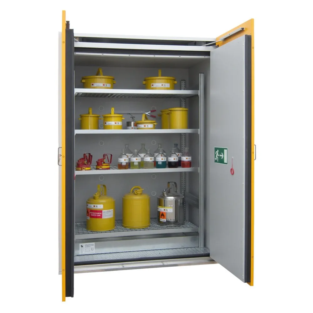 storeLAB Brandschutzschrank SiS-FAS Typ 90 / 1550 KG-GR, HxBxT 2200 x 1550 x 1025 mm, RAL 7035 lichtgrau, RAL 1007 narzissengelb