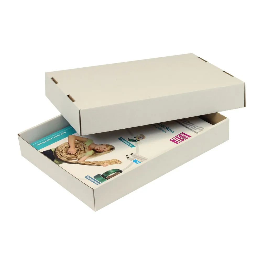 Stülpdeckelkarton, 302 x 215 x 45 mm ( L x B x H ), braun, DIN A4,