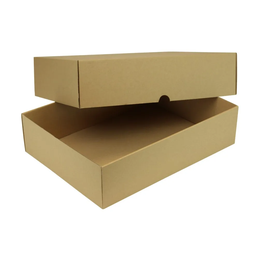 Stülpdeckelkarton, 435 x 315 x 110 mm ( L x B x H ), braun, DIN A3,