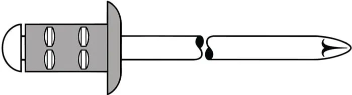 Blindniet PolyGrip® Nietschaft dxl 4,0x17,0mm Alu/Stahl 50 St.GESIPA