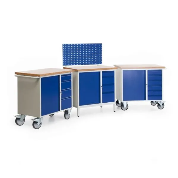 Taurotec Kompakt Werkbänke R3 Komplett 3 Werkbänke Gesamtlänge 2850 mm