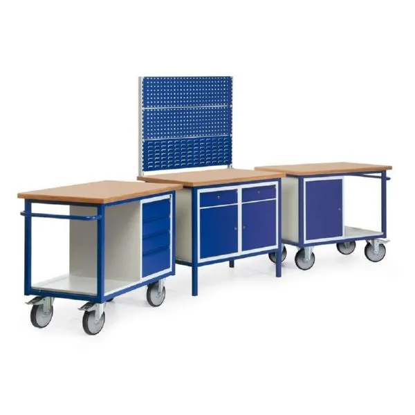 Taurotec Kompakt Werkbänke R6 Komplett 3 Werkbänke 1 Multiwand 3390 mm