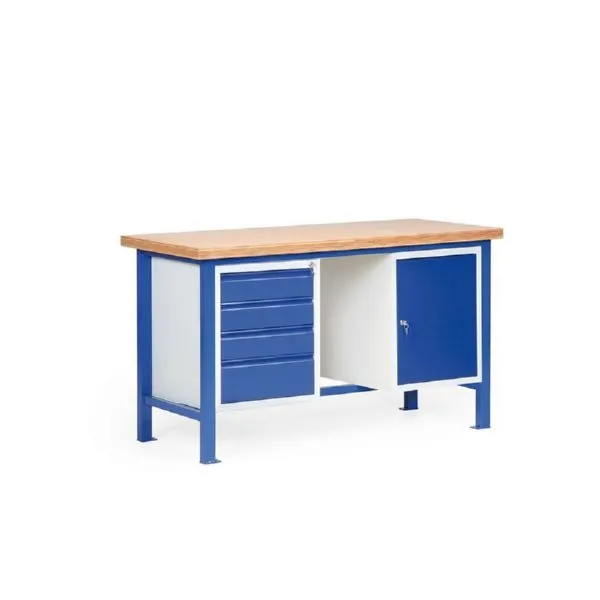 Taurotec Standard Werkbank mit 2 eingebauten Schränken 1500 x 700 x 880 mm