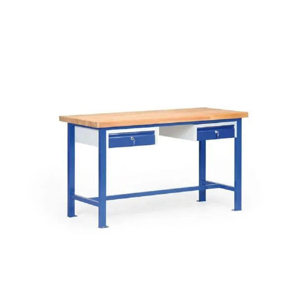 Taurotec Standard Werkbank mit 2 Schubladen Tischplatte 1500 mm lang