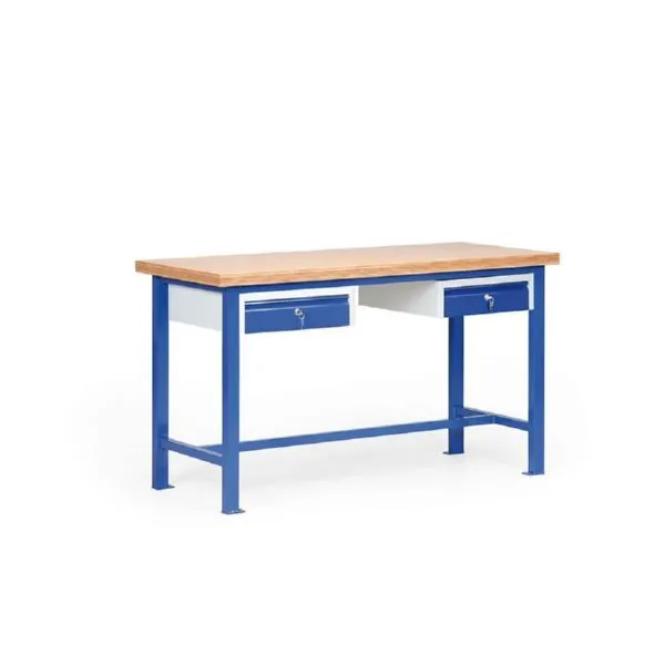 Taurotec Standard Werkbank mit Arbeitsplatte 2 Schubladen 1500 x 700 mm