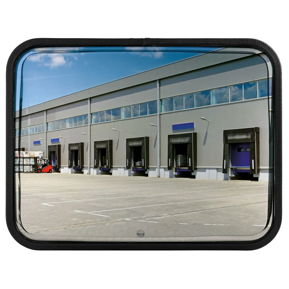 Vialux® Mehrzweckspiegel, Edelstahl, beschlagfrei, frostgeschützt, rechteckig, HxB 400 x 600 mm