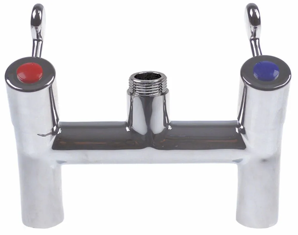 Zweilochmischbatterie Anschluss ohne Gewindestutzen Hebelgriff