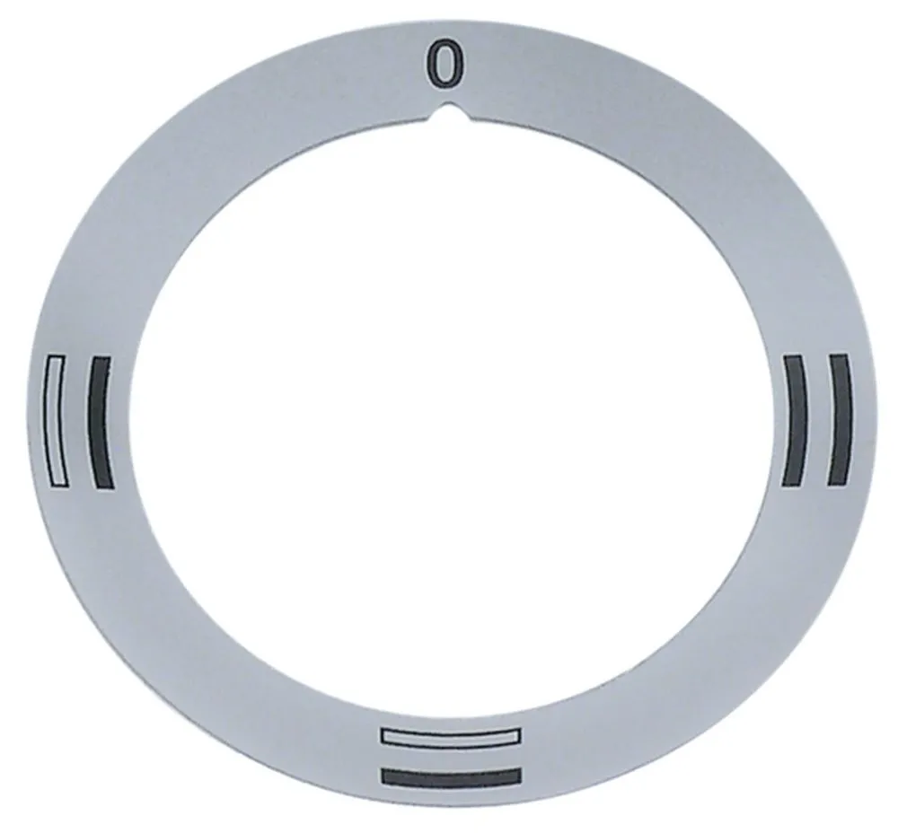 Whirlpool Knebelsymbol für Giga Aussen 66mm silber Innen 50mm