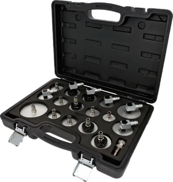 KS Tools Universal Entlüfterstutzen Adapter Satz zur Bremsenentlüftung 17 teilig
