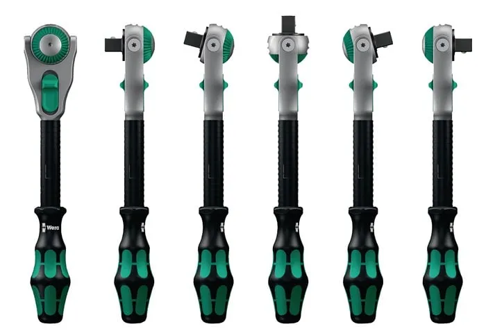 Schwenk- u.U.-Knarre Zyklop Speed 3/8 Zoll Z.72 L.199mm 2K-Griff WERA